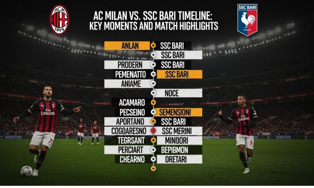 AC Milan vs SSC Bari timeline