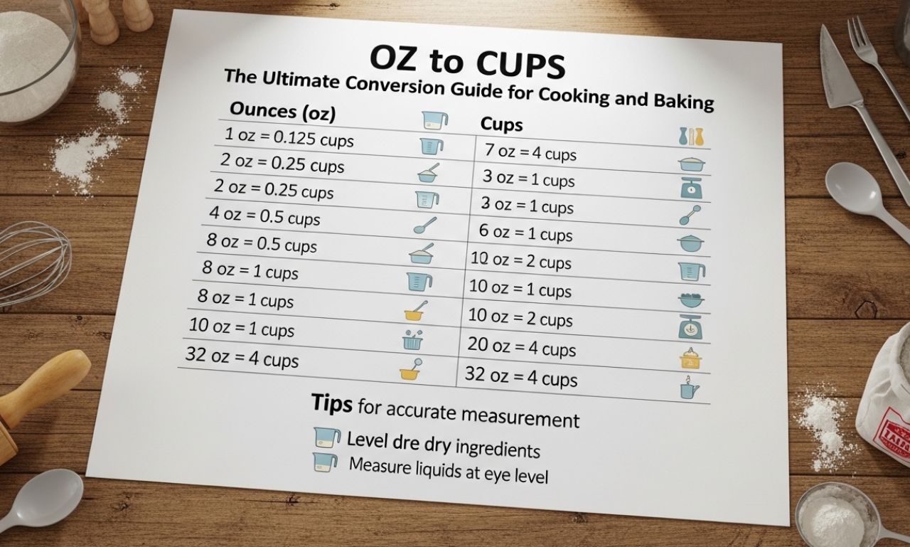 OZ to Cups: The Ultimate Conversoin Guide for Cooking and Baking