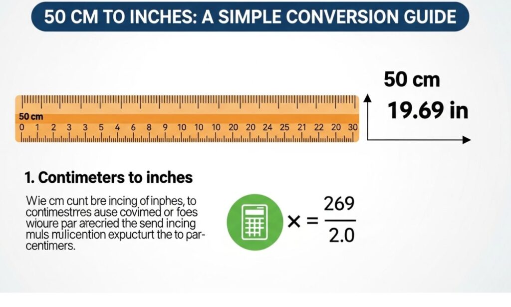 50 cm to inches