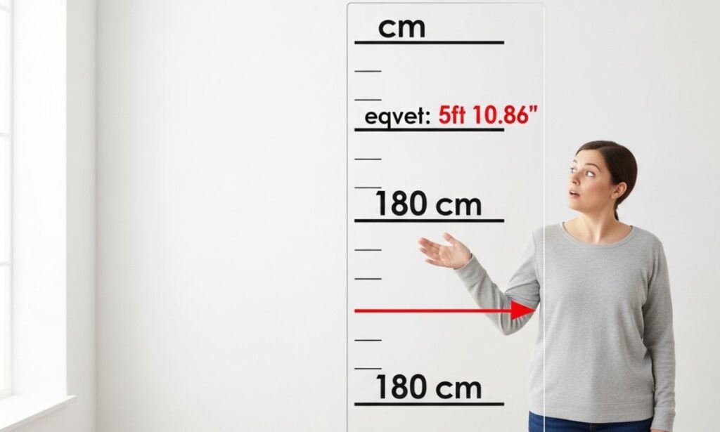 180 cm to feet