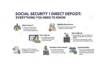 Social Security Group 1 Direct Deposit, including payment