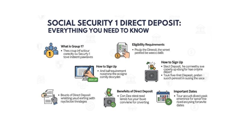 Social Security Group 1 Direct Deposit, including payment