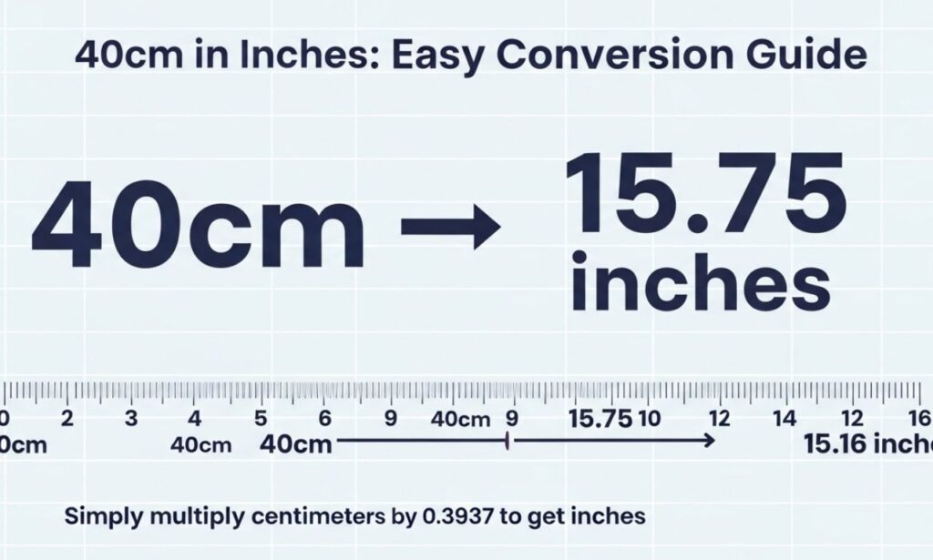 40cm in Inches