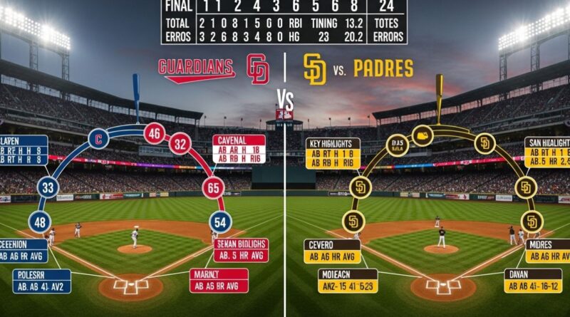 Cleveland Guardians vs Padres Match Player Stats