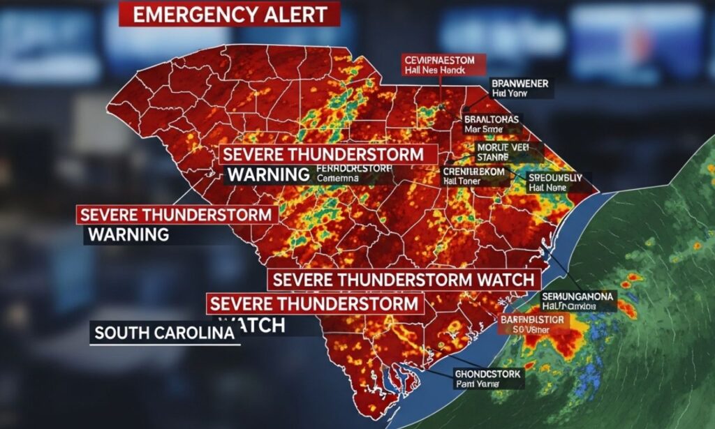 Multiple Severe Thunderstorm Alerts Issued for South Carolina Counties
