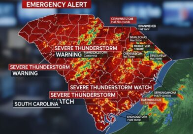 Multiple Severe Thunderstorm Alerts Issued for South Carolina Counties