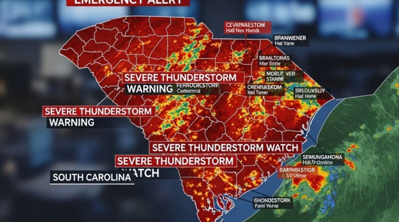 Multiple Severe Thunderstorm Alerts Issued for South Carolina Counties