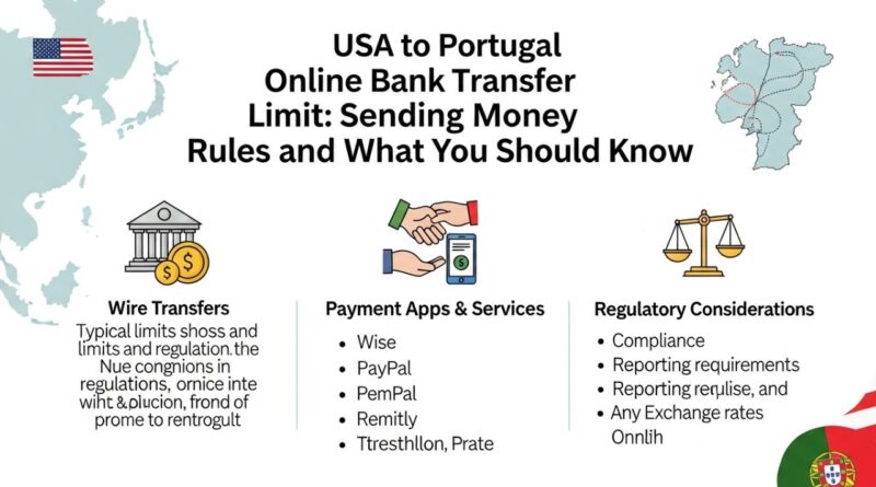 USA to Portugal Online Bank Transfer Limit