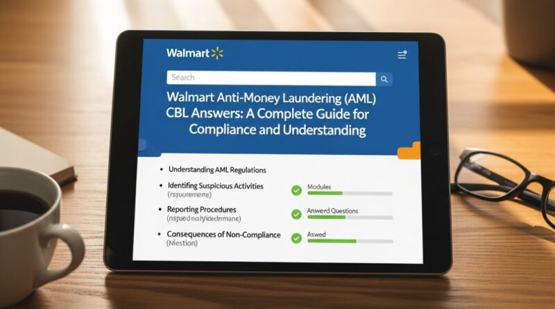 Walmart Anti Money Laundering CBL Answers