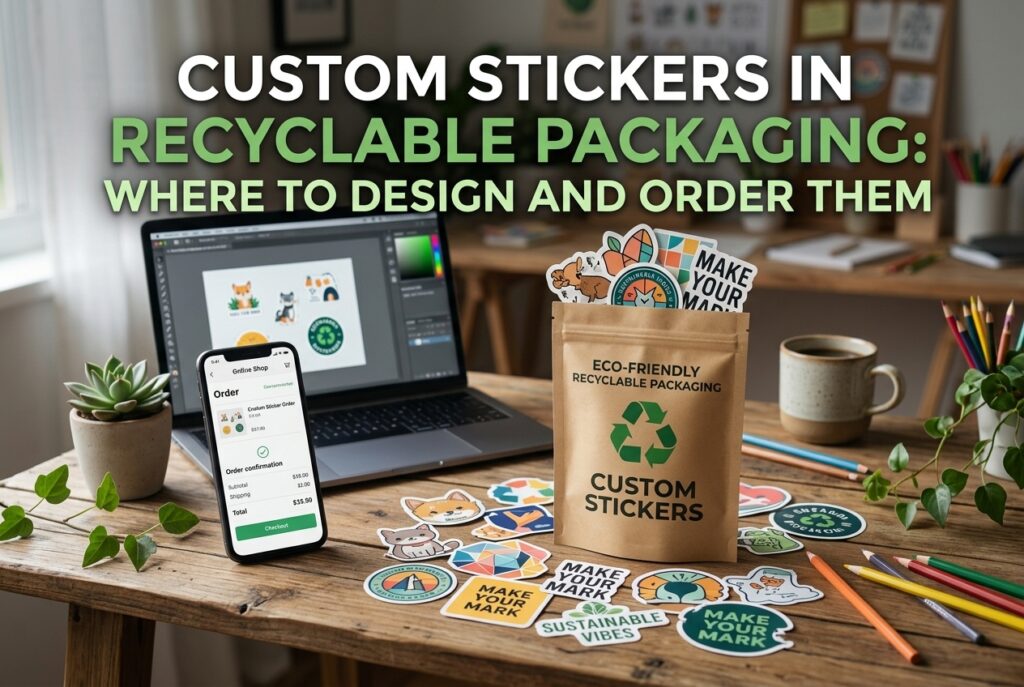 Custom Stickers in Recyclable Packaging: Where to Design and Order Them